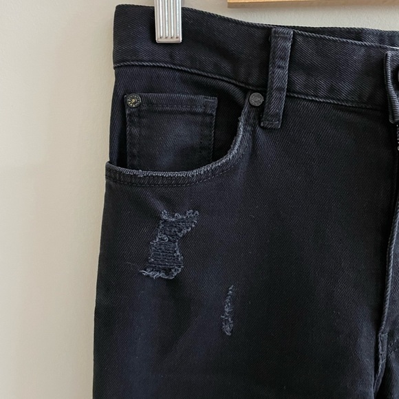 Sandro Paris Dorris Distressed Patchwork Jeans Size 36 - Picture 12 of 14